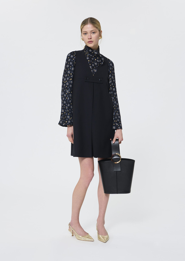 Raphaelle Dress midnight blue wool Night TARA JARMON CH