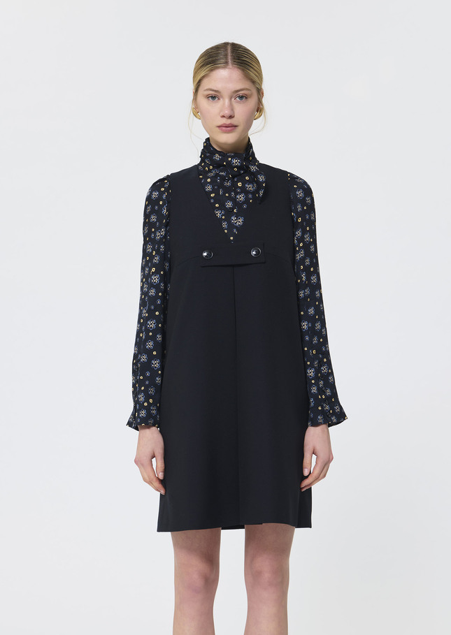 Raphaelle Dress midnight blue wool Night TARA JARMON CH