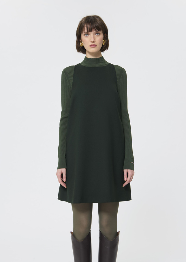 Rosabel dress green flannel Vert anglais TARA JARMON CH