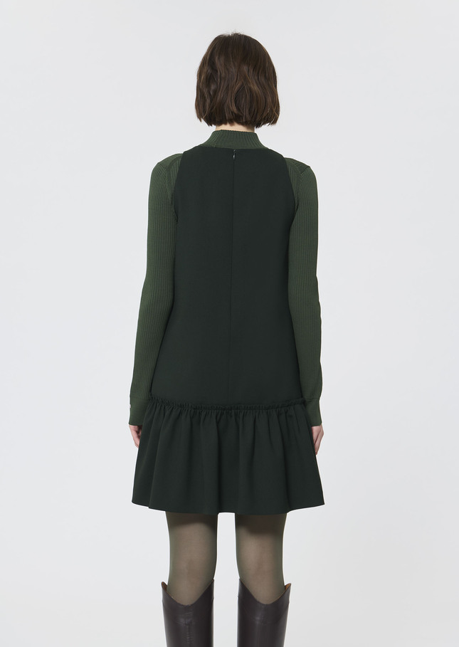 Rosabel dress green flannel Vert anglais TARA JARMON CH