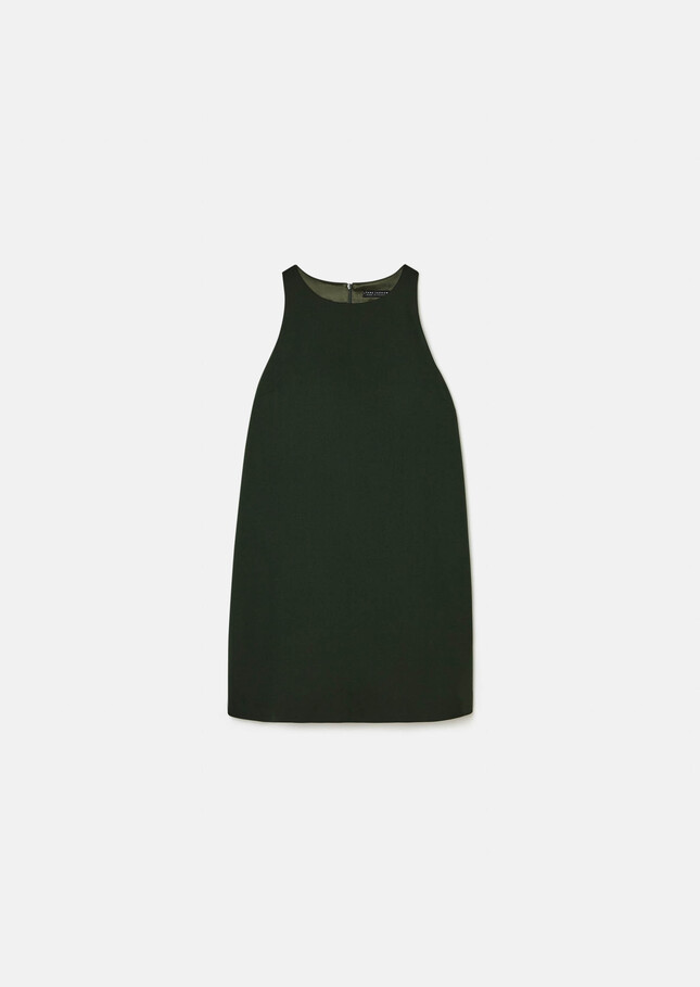 Rosabel dress green flannel Vert anglais TARA JARMON CH