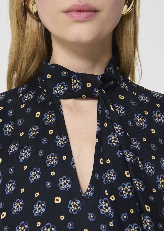 Rufus Dress midnight blue floral print Night TARA JARMON CH