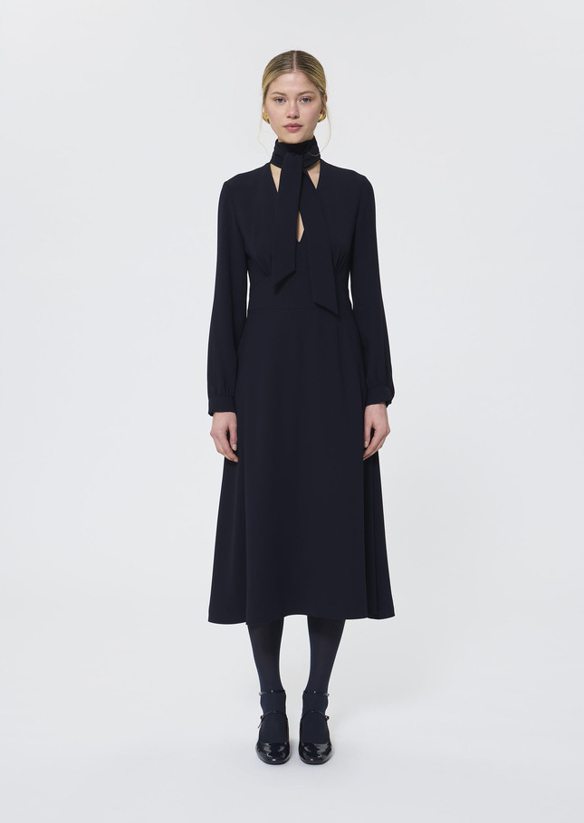 Rosalie Dress midnight blue crepe Night TARA JARMON CH