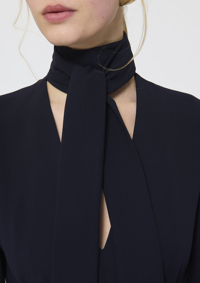 Rosalie Dress midnight blue crepe Night TARA JARMON CH