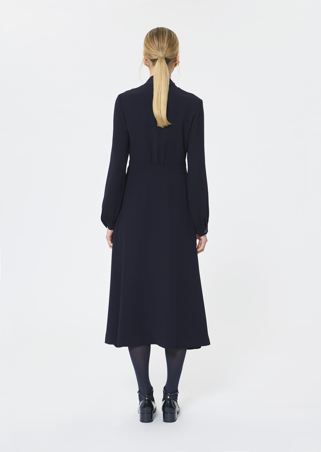 Rosalie Dress midnight blue crepe Night TARA JARMON CH