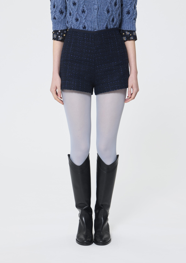 Sam shorts midnight blue iridescent tweed Night TARA JARMON CH