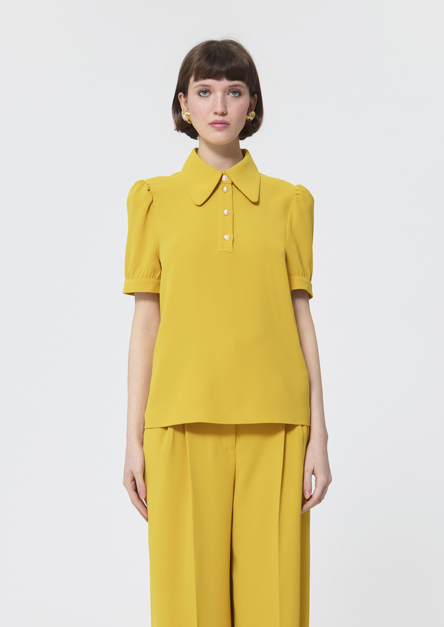 Tonino top yellow crepe Lemon yellow TARA JARMON CH