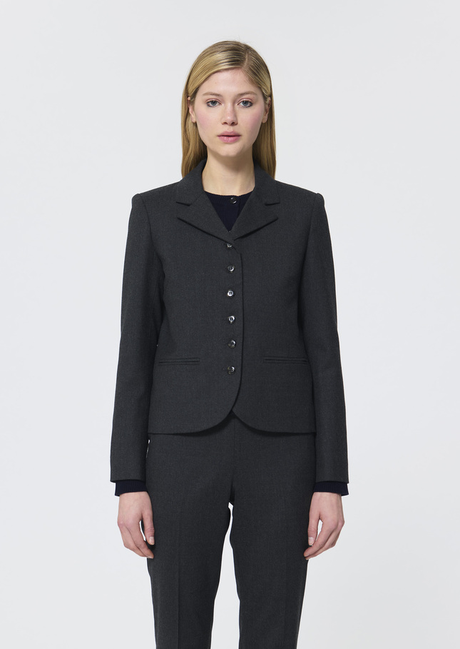 Valoma Jacket heather grey flannel Gray grey TARA JARMON CH