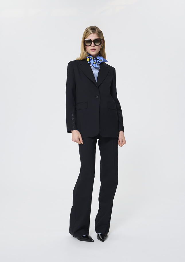 Virgil Jacket midnight blue in cold wool Night TARA JARMON CH