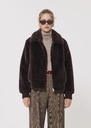 Bianca Jacket brown faux fur curly Chocolate TARA JARMON CH