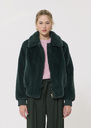 Bianca Jacket bottle green faux fur bouclé Green TARA JARMON CH