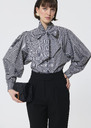 Candya shirt grey gingham patchwork poplin Charcoal TARA JARMON CH