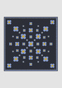 Edme scarf midnight blue silk Night TARA JARMON CH