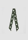 Edith scarf English green silk Vert anglais TARA JARMON CH