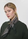 Effy stole English green silk Vert anglais TARA JARMON CH