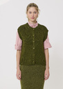 Gibson Vest soft green wool Cactus TARA JARMON CH