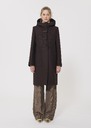 Manoela Coat brown woolen cloth Chocolate TARA JARMON CH