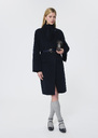 Mocca Coat midnight blue double-faced wool Night TARA JARMON CH