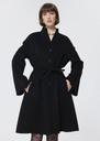 Mira Coat black double-sided wool Black TARA JARMON CH