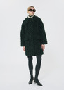 Mael Coat green faux curly fur Green TARA JARMON CH
