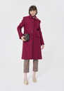 Manola Coat red woolen cloth Garnet TARA JARMON CH