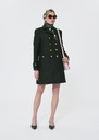 Manon Coat green woolen cloth Vert anglais TARA JARMON CH