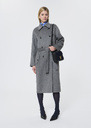 Martino Coat heather grey double-faced wool Gray grey TARA JARMON CH