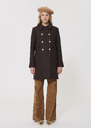 Marceau coat brown woolen cloth Chocolate TARA JARMON CH