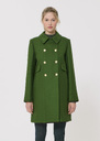 Marceau coat green woolen cloth Cactus TARA JARMON CH