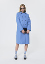 Marguerite Coat sky blue woolen cloth Horizon TARA JARMON CH
