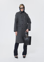 Marguerite Coat grey woolen cloth Grey TARA JARMON CH
