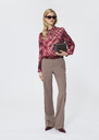 Poupee Pants beige in cold wool Taupe color TARA JARMON CH