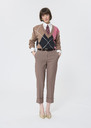 Philippa trousers beige in cold wool Taupe color TARA JARMON CH