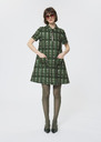 Rubina Dress green plaid double canvas Cactus TARA JARMON CH