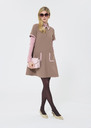 Rubina Dress beige double canvas Taupe color TARA JARMON CH