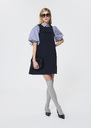 Roch Dress midnight blue double canvas Night TARA JARMON CH