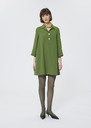 Robe Ross green in fluid crepe Cactus TARA JARMON CH