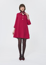 Robe Ross red in fluid crepe Garnet TARA JARMON CH