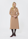 Rosalie Dress beige crepe Nut brown TARA JARMON CH