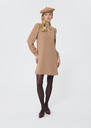 Rolfo dress beige crepe Nut brown TARA JARMON CH
