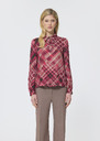 Tonio top pink plaid print Raspberry TARA JARMON CH