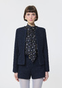 Velvet Jacket midnight blue iridescent tweed Night TARA JARMON CH