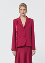 Vincent jacket red in cold wool Garnet TARA JARMON CH