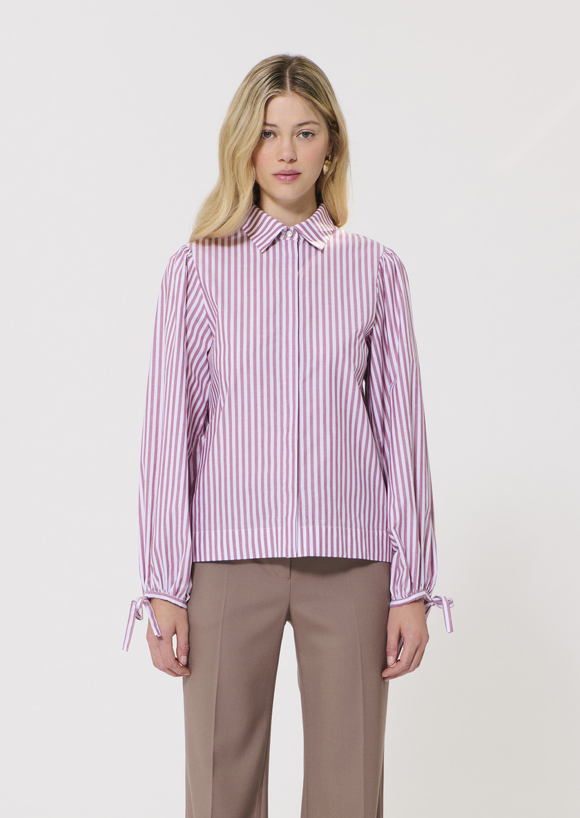 Calyette Shirt pink striped poplin Rosewood TARA JARMON CH