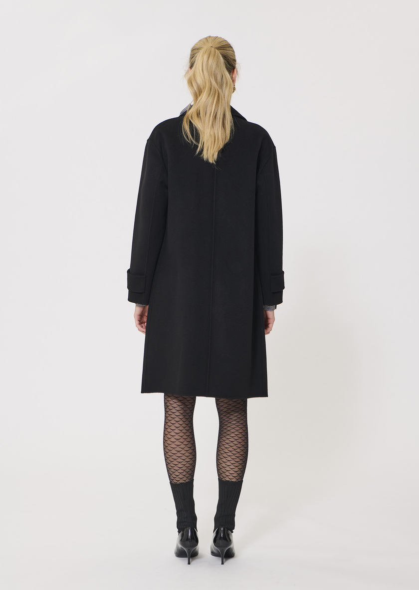 Maeline coat black double-sided wool Black TARA JARMON CH