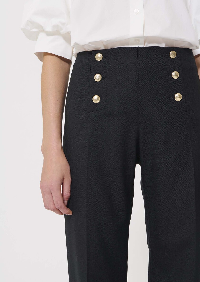 Pepino trousers black cold wool Black TARA JARMON CH