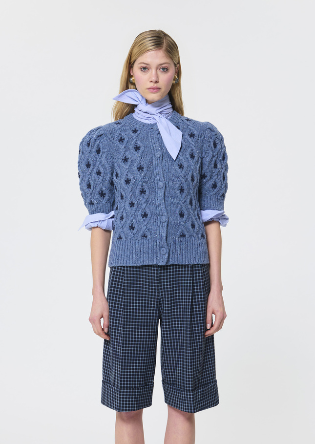 Georges vest midnight blue buttoned knit Night TARA JARMON CH