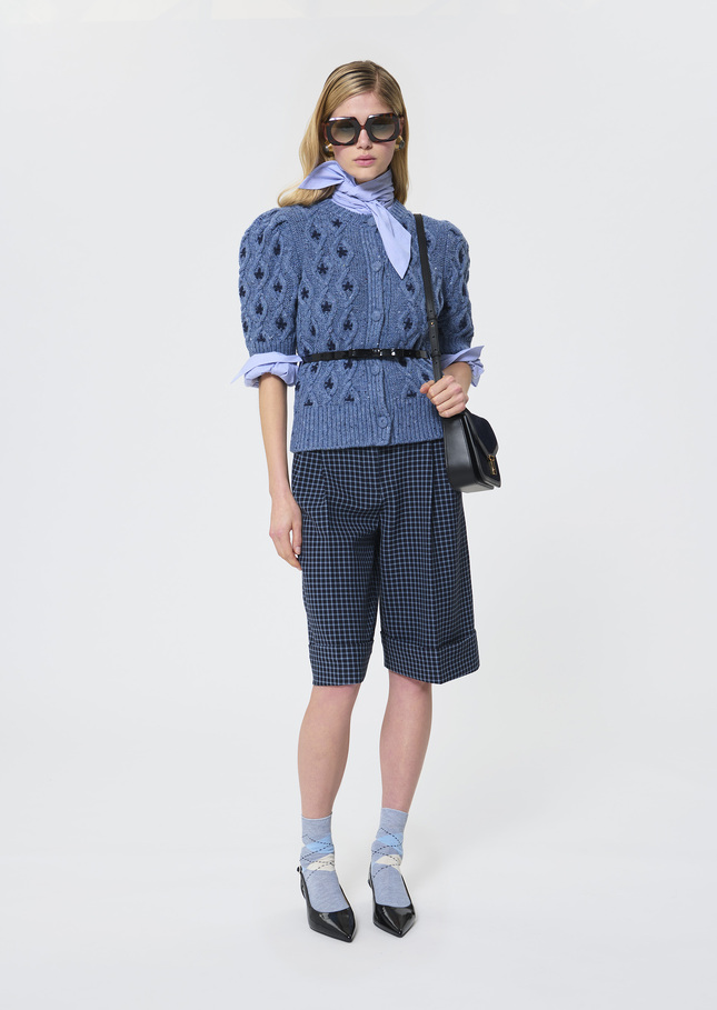 Georges vest midnight blue buttoned knit Night TARA JARMON CH