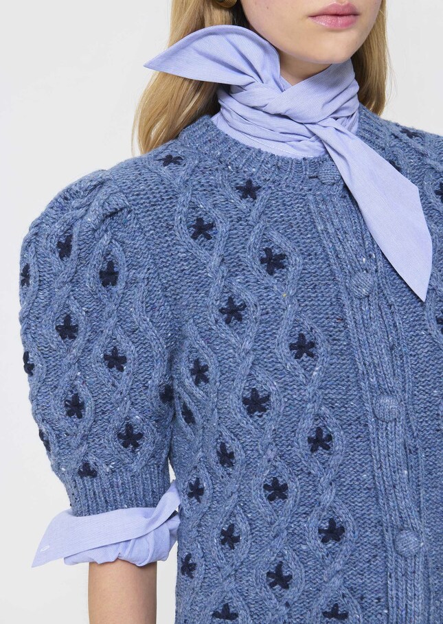 Georges vest midnight blue buttoned knit Night TARA JARMON CH