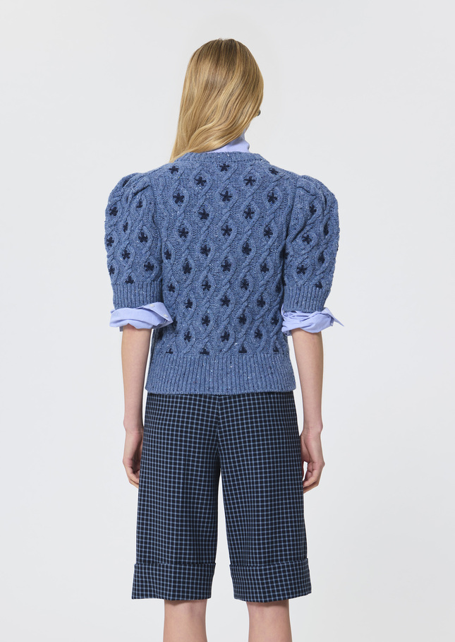 Georges vest midnight blue buttoned knit Night TARA JARMON CH